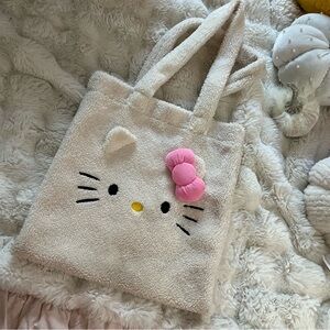 hello kitty sherpa tote bag